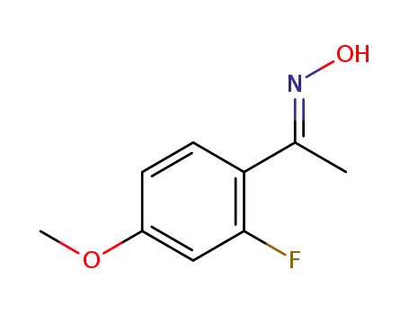 Molecular Structure of 770722-59-3 (Ethanone,1-(2-fluoro-4-methoxyphenyl)-,oxime(9CI))