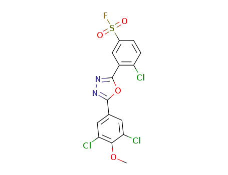 4-chloro-3-(5-(3,5-dichloro-4-methoxyphenyl)-1,3,4-oxadiazol-2-yl)benzene-1-sulfonyl fluoride