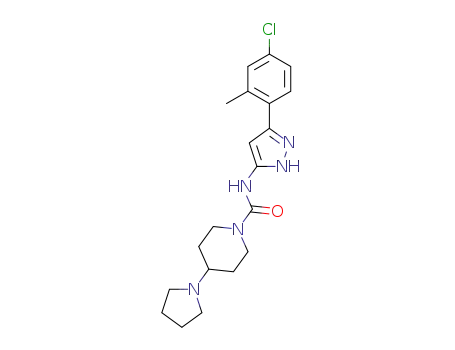 4-pyrrolidin-1-yl-piperidine-1-carboxylic acid [5-(4-chloro-2-methylphenyl)-2H-pyrazol-3-yl]amide