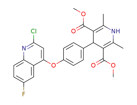 dimethyl 4-(4-(2-chloro-6-fluoroquinolin-4-yloxy)phenyl)-2,6-dimethyl-1,4-dihydro pyridine-3,5-dicarboxylate