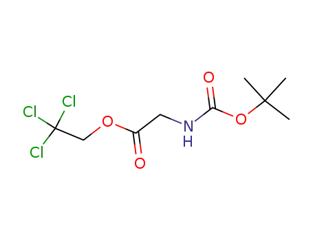 Molecular Structure of 103131-45-9 (Glycine, N-[(1,1-dimethylethoxy)carbonyl]-, 2,2,2-trichloroethyl ester)