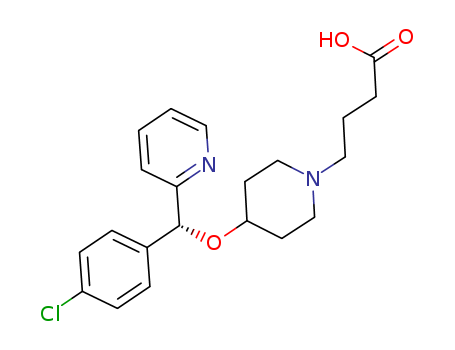 (+)-(S)-4-[4-[1-(4-chloroph-enyl)-1-(2-pyridyl)methoxy]pip-eridin-1-yl]butyric acid(bopotastine base)