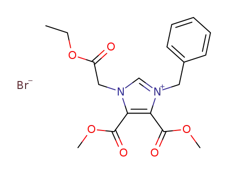 3-benzyl-1-(2-ethoxy-2-oxoethyl)-4,5-bis(methoxycarbonyl)-1H-imidazol-3-ium bromide