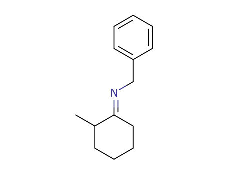 Molecular Structure of 63075-40-1 (Benzenemethanamine, N-(2-methylcyclohexylidene)-, (E)-)