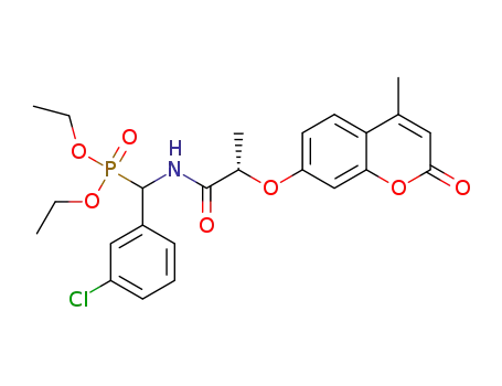 diethyl ((S)-2-(4-methyl-2-oxo-2H-chromen-7-yloxy)propanamido)(3-chlorophenyl)methylphosphonate