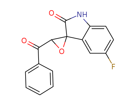 Spiro[3H-indole-3,2'-oxiran]-2(1H)-one, 3'-benzoyl-5-fluoro-, trans-