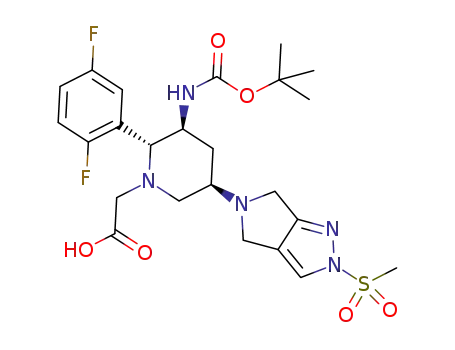 {(2R,3S,5R)-3-[(tert-butoxycarbonyl)amino]-2-(2,5-difiuorophenyl)-5-[2-(methylsulfonyl)-2,6-dihydropyrrolo[3,4-c]pyrazol-5(4H)-yl]piperidin-1-yl}acetic acid
