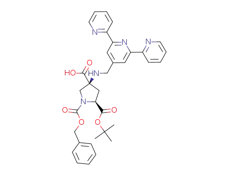 (3S,5S)-1-[(benzyloxy)carbonyl]-3-({[2,6-bis-(pyridin-2-yl)pyridin-4-yl]methyl}amino)-5-[(tert-butoxy)-carbonyl]pyrrolidine-3-carboxylic acid