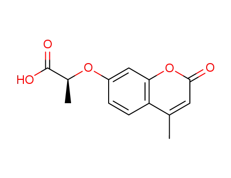 Molecular Structure of 885126-83-0 ((S)-2-(4-methyl-2-oxo-2H-chromen-7-yloxy)propanoic acid)