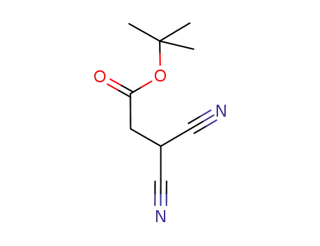 Molecular Structure of 105995-37-7 (Propanoic acid, 3,3-dicyano-, 1,1-dimethylethyl ester)