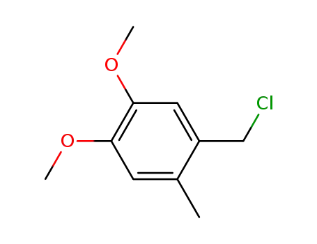 Molecular Structure of 7537-05-5 (1-(CHLOROMETHYL)-4,5-DIMETHOXY-2-METHYLBENZENE)