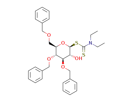 3,4,6-tri-O-benzyl-β-D-glucopyranosyl 1-diethyldithiocarbamate
