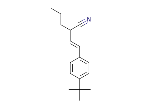 (E)-2-(4-(tert-butyl)styryl)pentanenitrile