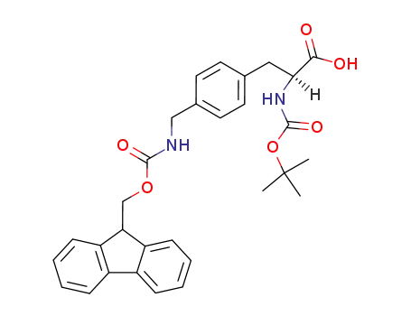 Molecular Structure of 215302-77-5 (BOC-D-4-AMINOMETHYLPHENYLALANINE(FMOC))