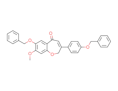 7-(benzyloxy)-3-(4-hydroxyphenyl)-8-methoxybenzo[b]oxepin-5(2H)-one