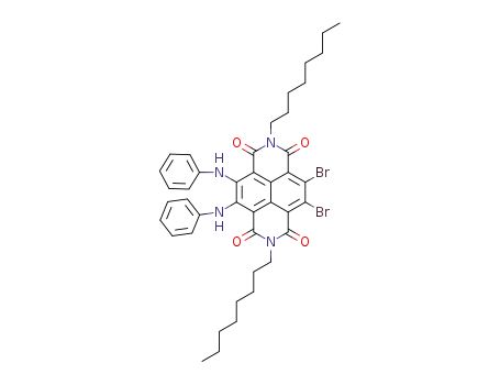 N,N′-di-(n-octyl)-2,3-dibromo-6,7-diphenylamino-1,4,5,8-naphthalenetetracarboxylic acid diimide