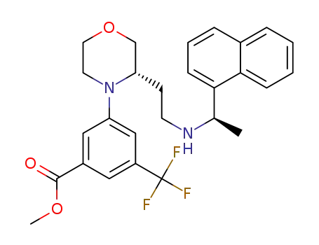 methyl 3-(3-(2-(((R)-1-(naphthalen-1-yl)ethyl)amino)ethyl)morpholino)-5-(trifluoromethyl)benzoate