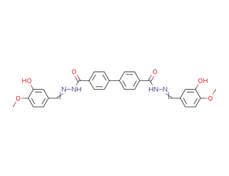 N,N'-bis[3-hydroxy-4-methoxybenzylidene]biphenyl-4,4'-dicarbohydrazide