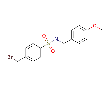 Molecular Structure of 1431950-16-1 (4-(bromomethyl)-N-(4-methoxybenzyl)-N-methylbenzenesulfonamide)