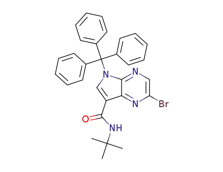 2-bromo-N-tert-butyl-5-trityl-5H-pyrrolo[3,2-b]pyrazine-7-carboxamide