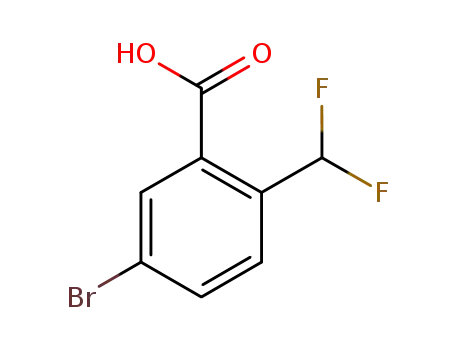 Molecular Structure of 1630983-04-8 (5-bromo-2-(difluoromethyl)benzoic acid)