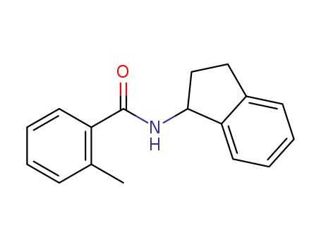 Molecular Structure of 1061328-54-8 (N-(2,3-dihydro-1H-inden-1-yl)-2-methylbenzamide)