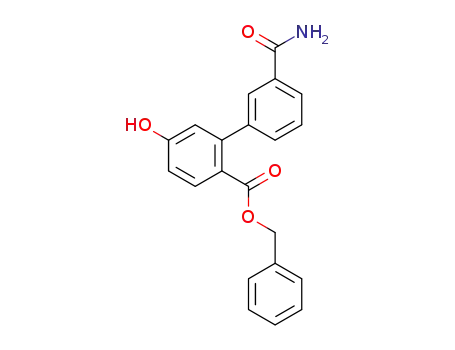 Molecular Structure of 1446086-68-5 (benzyl 2-(3-carbamoylphenyl)-4-hydroxybenzoate)