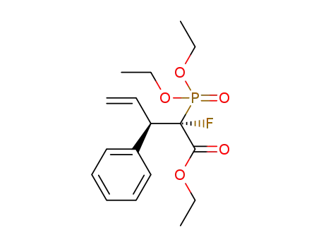 Molecular Structure of 1613380-53-2 ((2R,3R)-ethyl 2-(diethoxyphosphoryl)-2-fluoro-3-phenylpent-4-enoate)