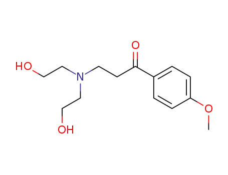 Molecular Structure of 6270-02-6 (3-[bis(2-hydroxyethyl)amino]-1-(4-methoxyphenyl)propan-1-one)