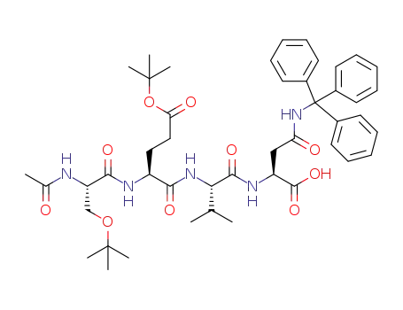 Molecular Structure of 1447762-81-3 (Ac-S(tBu)E(OtBu)VN(trt)-OH)