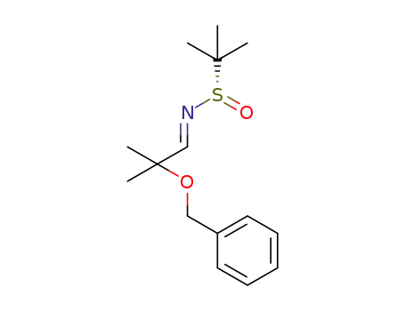 (S<sub>S</sub>,E)-N-[2-(benzyloxy)-2-methylpropylidene]-2-methyl-2-propanesulfinamide