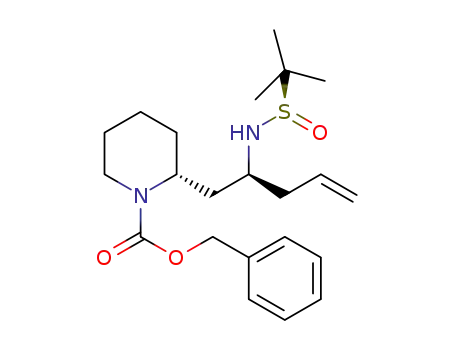 (2R,2′S,R<sub>S</sub>)-1-(benzyloxycarbonyl)-2-[2′-tert-(butylsulfinamide)-4′-pentenyl]piperidine
