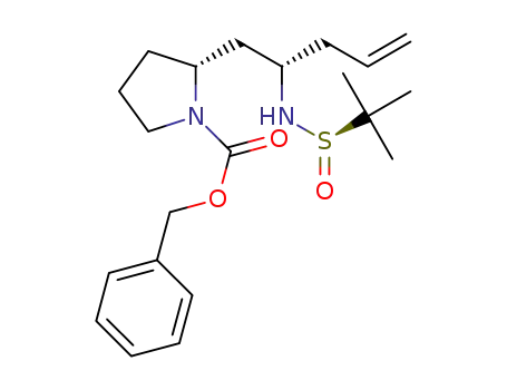 (2R,2′S,R<sub>S</sub>)-(N-benzyloxycarbonyl)-2-[(2′-tert-butylsulfinamine)-4′-pentenyl]pyrrolidine