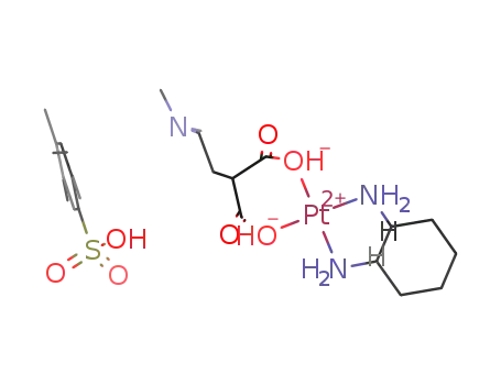 [2-(2-diethylaminoethyl)-malonato][cis-(1,2-trans-cyclohexamethylenediamine)]platinum (II) tosilate