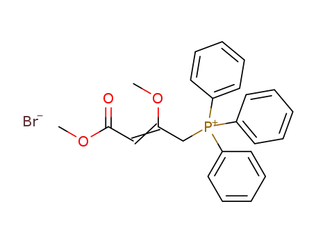 Molecular Structure of 71575-67-2 (Phosphonium, (2,4-dimethoxy-4-oxo-2-butenyl)triphenyl-, bromide)