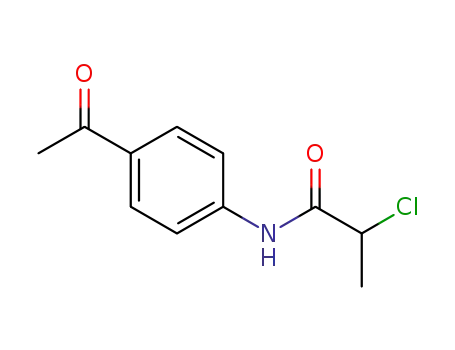 Molecular Structure of 156369-45-8 (N-(4-ACETYLPHENYL)-2-CHLOROPROPANAMIDE)