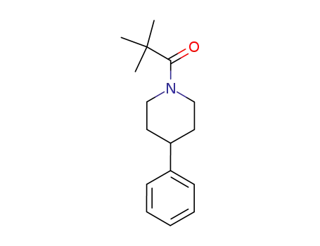 Molecular Structure of 82902-55-4 (2,2-Dimethyl-1-(4-phenyl-piperidin-1-yl)-propan-1-one)