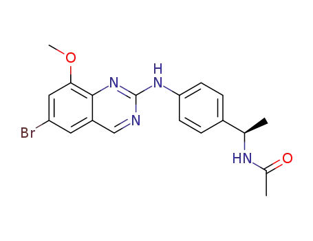 (R)-N-(1-(4-(6-bromo-8-methoxyquinazolin-2-ylamino)-phenyl)ethyl)acetamide