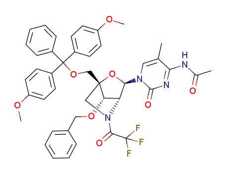 (1R,3R,4R,7S)-7-benzyloxy-1-(4,4'-dimethoxytrityl)oxymethyl-3-(4-N-acetyl-5-methylcytosin-1-yl)-5-trifluoroacetyl-2-oxa-5-azabicyclo[2.2.1]heptane