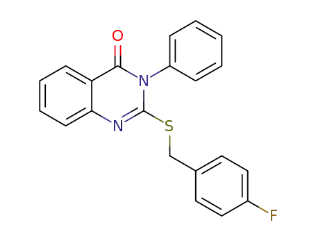 Molecular Structure of 311787-96-9 (2-[(4-FLUOROBENZYL)SULFANYL]-3-PHENYL-4(3H)-QUINAZOLINONE)