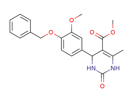 Molecular Structure of 299407-82-2 (methyl 4-[4-(benzyloxy)-3-methoxyphenyl]-6-methyl-2-oxo-1,2,3,4-tetrahydro-5-pyrimidinecarboxylate)