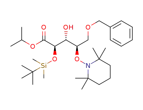 (2R,3R,4R)-isopropyl 5-(benzyloxy)-3-hydroxy-2-((tert-butyldimethylsilyl)oxy)-4-(2,2,6,6-tetramethylpiperidin-1-yloxy)pentanoate