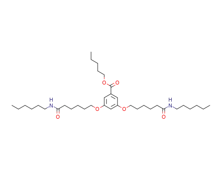 Molecular Structure of 1458659-05-6 (3,5-bis(5-hexylcarbamoylpentoxy)benzoic acid pentyl ester)