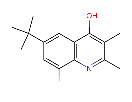 Molecular Structure of 376645-76-0 (4-Quinolinol, 6-(1,1-dimethylethyl)-8-fluoro-2,3-dimethyl-)