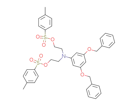 Molecular Structure of 54845-11-3 ({[3,5-bis(benzyloxy)phenyl]imino}diethane-2,1-diyl bis(4-methylbenzenesulfonate))