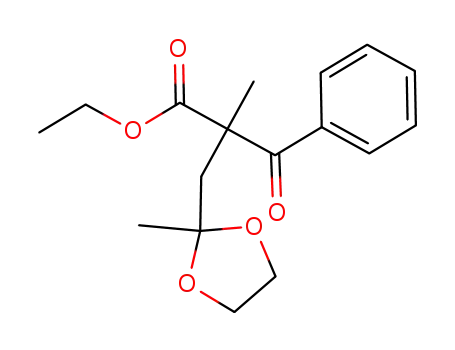 ethyl 2-methyl-2-((2-methyl-1,3-dioxolan-2-yl)methyl)-3-oxo-3-phenylpropanoate