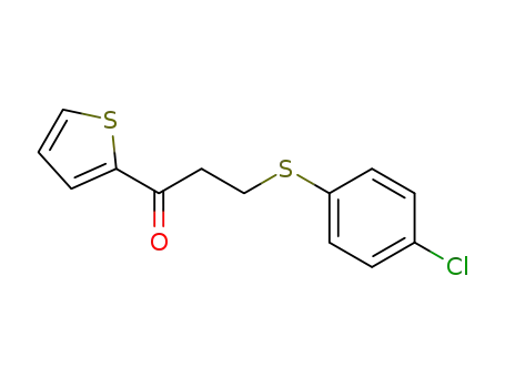 Molecular Structure of 320422-69-3 (3-[(4-CHLOROPHENYL)SULFANYL]-1-(2-THIENYL)-1-PROPANONE)