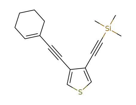 ((4-(cyclohex-1-en-1-ylethynyl)thiophen-3-yl)ethynyl)trimethylsilane