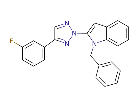 1-benzyl-2-(4-(3-fluorophenyl)-2H-1,2,3-triazol-2-yl)-1H-indole