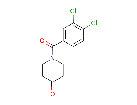 Molecular Structure of 223632-67-5 (1-(3,4-dichlorobenzoyl)piperidin-4-one)